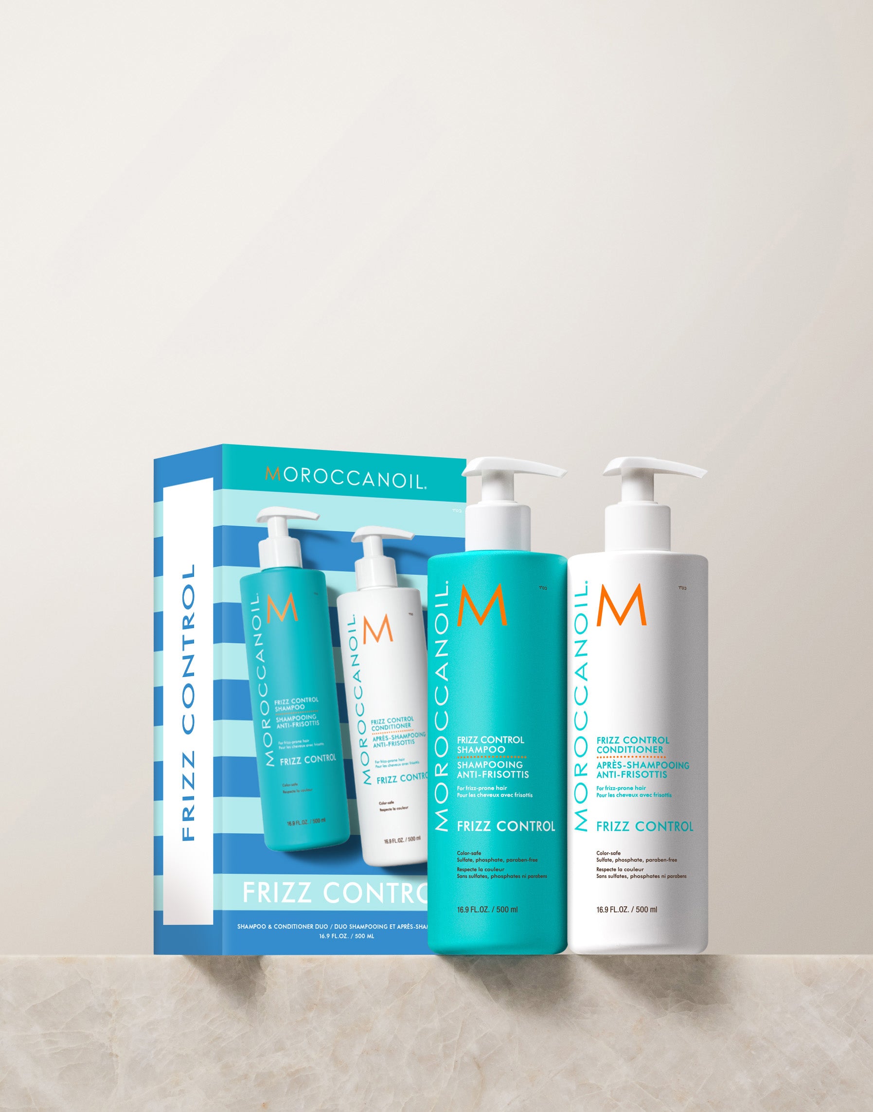 Frizz Control Shampoo & Conditioner Half-Liter Set – Moroccanoil