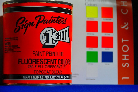 ピンストライピング塗料1Shot蛍光色（ワンショットペイント蛍光色