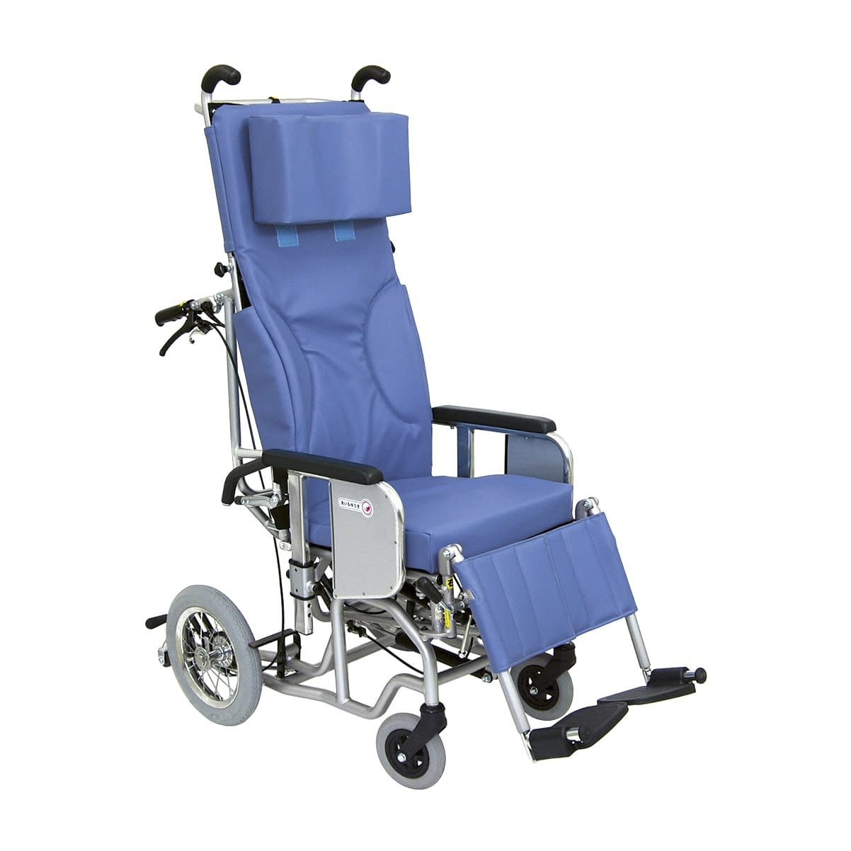 リクライニング車いす クリオネット 足ベルト 車椅子 23-2505-0001 青