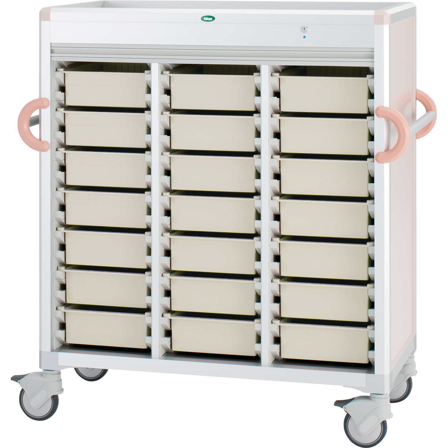 注射薬カート(21床用) PT34-10トレータイプ 与薬カート 24-8005-0001