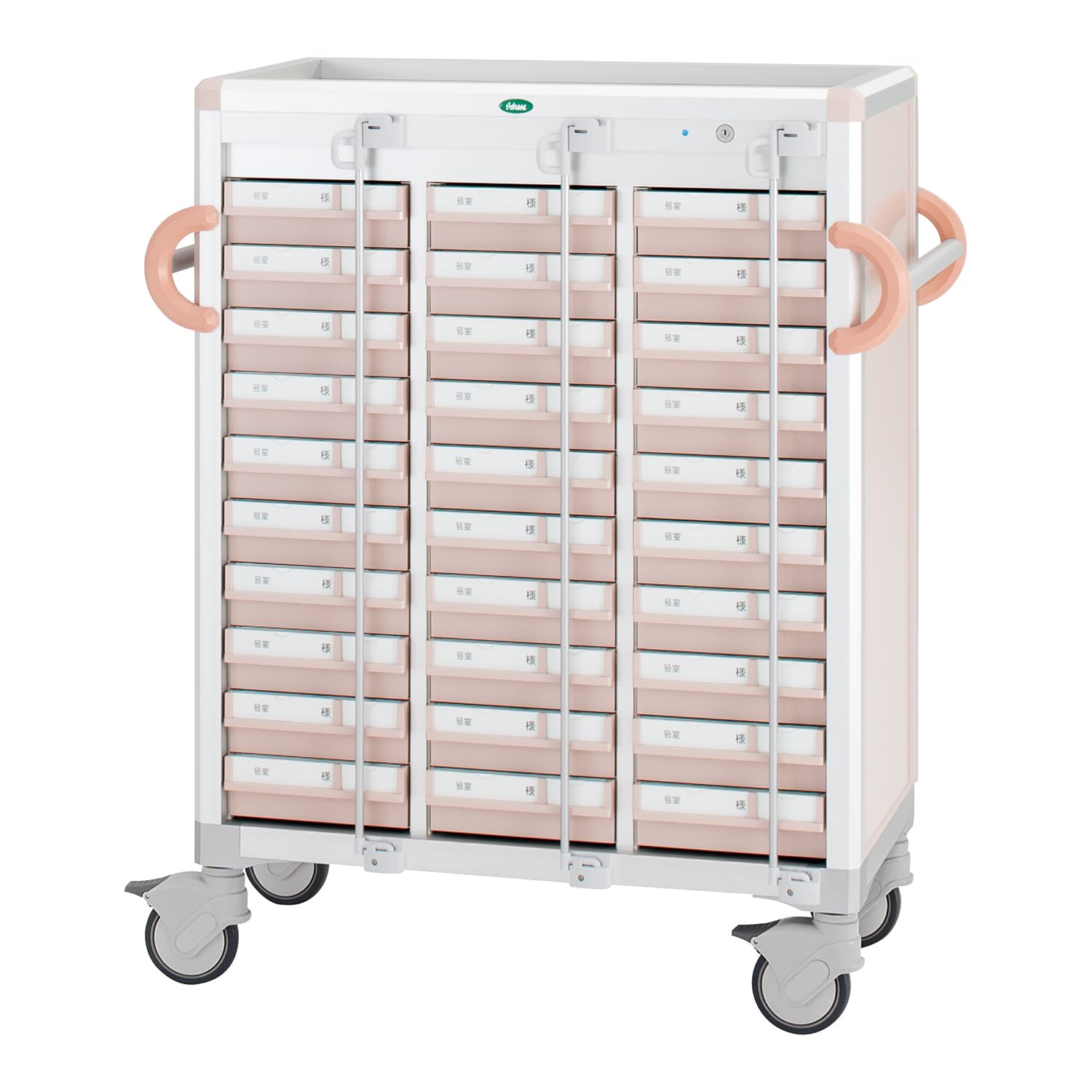 与薬カートL(30床用)YT－8 YT-8セット 投薬カート 24-8010-0001 トレー