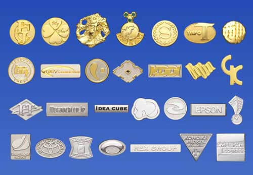 金メッキ・ロジウムメッキ 社章・バッジ | 松本徽章工業株式会社