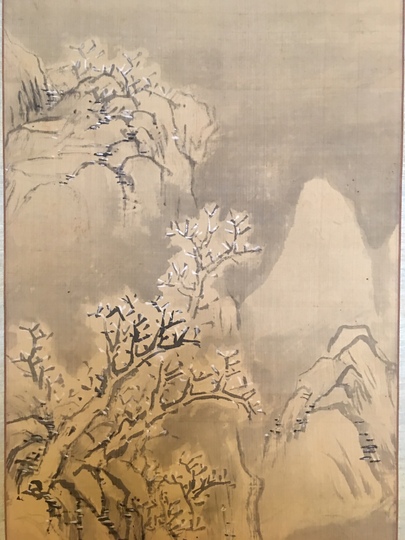 長町竹石 淡彩雪景山水図｜古美術・掛け軸の販売・買取・鑑定-松本松栄堂