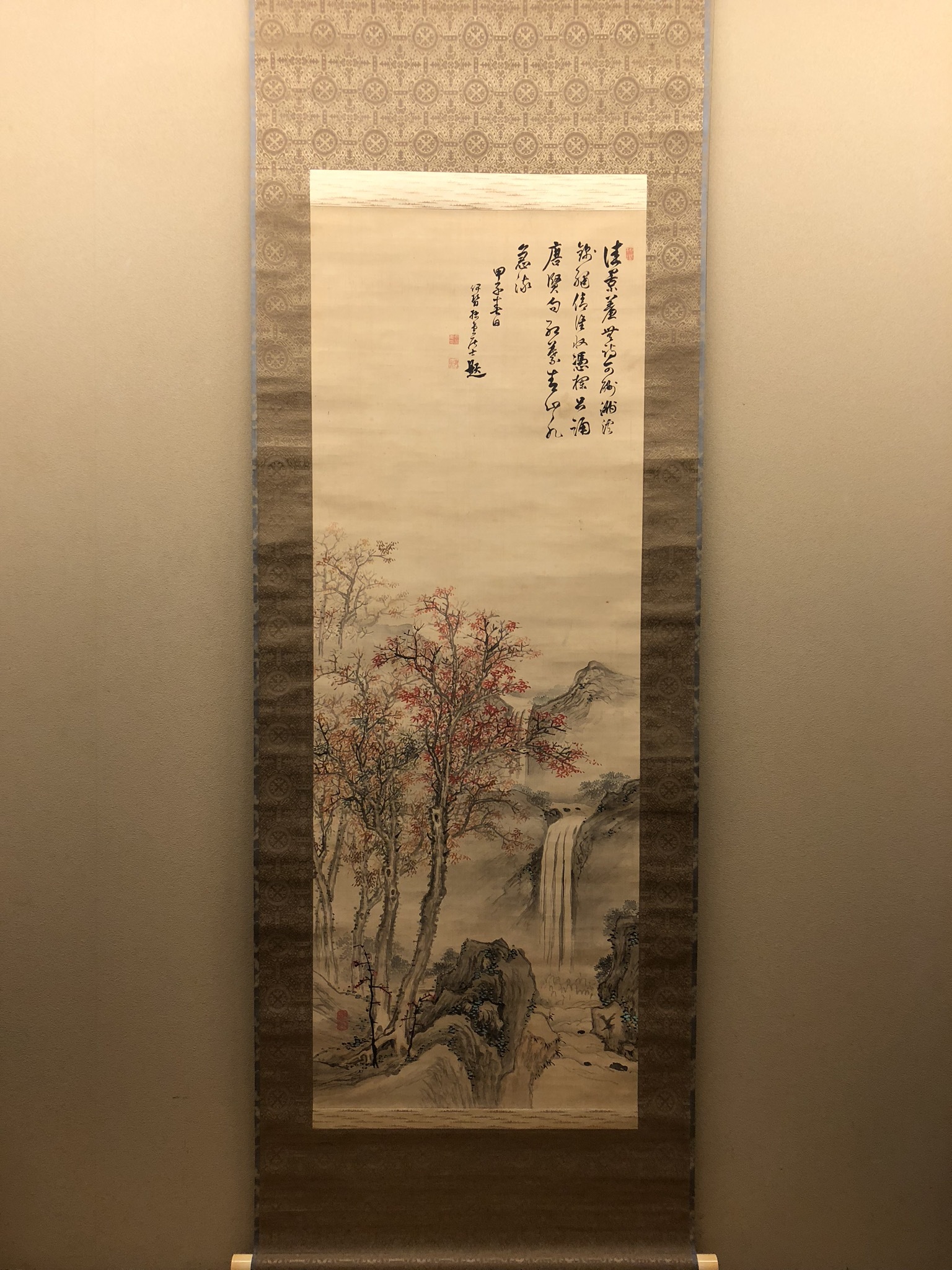 真作】寺崎廣業/雪景田家図/山水図/掛軸/名家伝来/AC-163 真作】寺崎廣