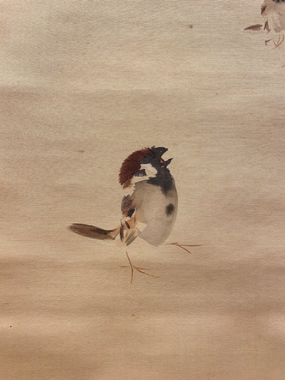 竹内栖鳳 二雀｜古美術・掛け軸の販売・買取・鑑定-松本松栄堂