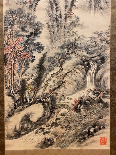 田能村直入 秋景山水図｜古美術・掛け軸の販売・買取・鑑定-松本松栄堂