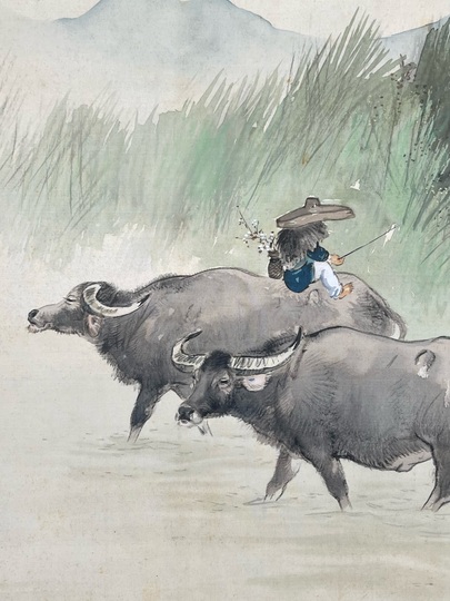 ムツゴロウ 日本画 小川泰彦 作 ムツゴロウ 日本画 小川泰彦 作