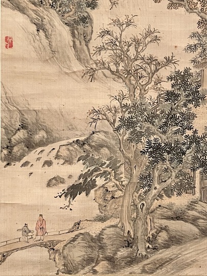 高久靄厓 倣王叔明山水図｜古美術・掛け軸の販売・買取・鑑定-松本松栄堂