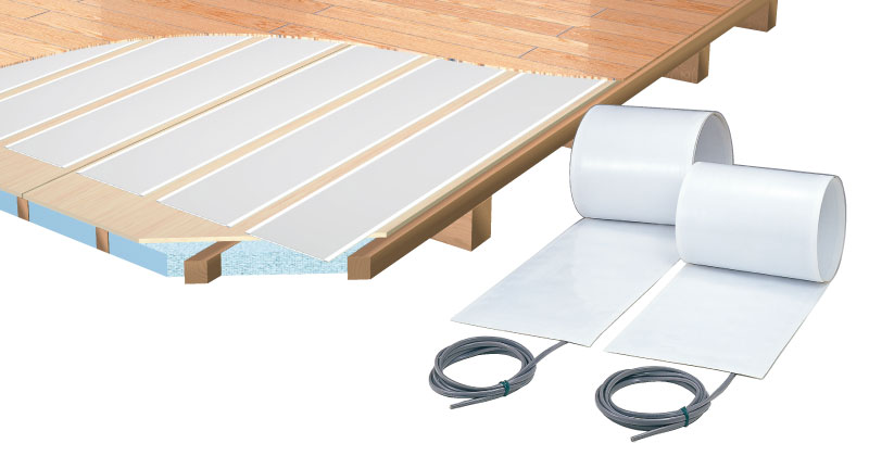 床下配線タイプ発熱シートの製品詳細ページ | 電気式床暖房システム