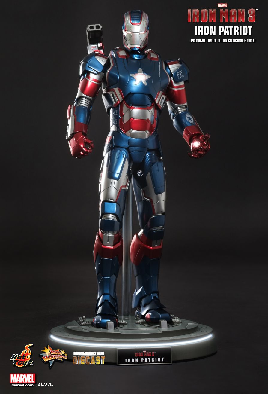 Iron Man 3 - Iron Patriot Diecast Hot Toys - Machinegun