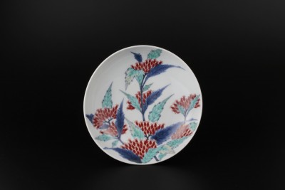 初期鍋島錆緑釉蕪形五寸皿 検松ケ谷 初期鍋島錆緑釉蕪形五寸皿 検松ケ谷