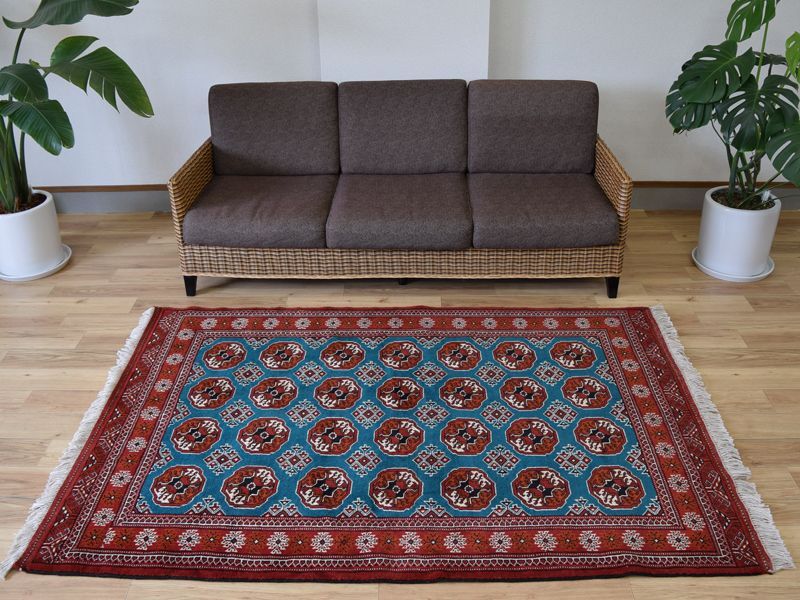 rubi _p】ペルシャ絨毯 トルクメン ラグ イラン 手織り（2） rubi _p