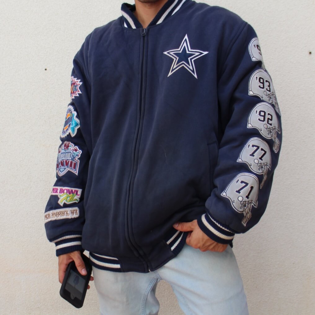 Dallas Cowboys Blue Super Bowl Champions Jacket - Maker of Jacket