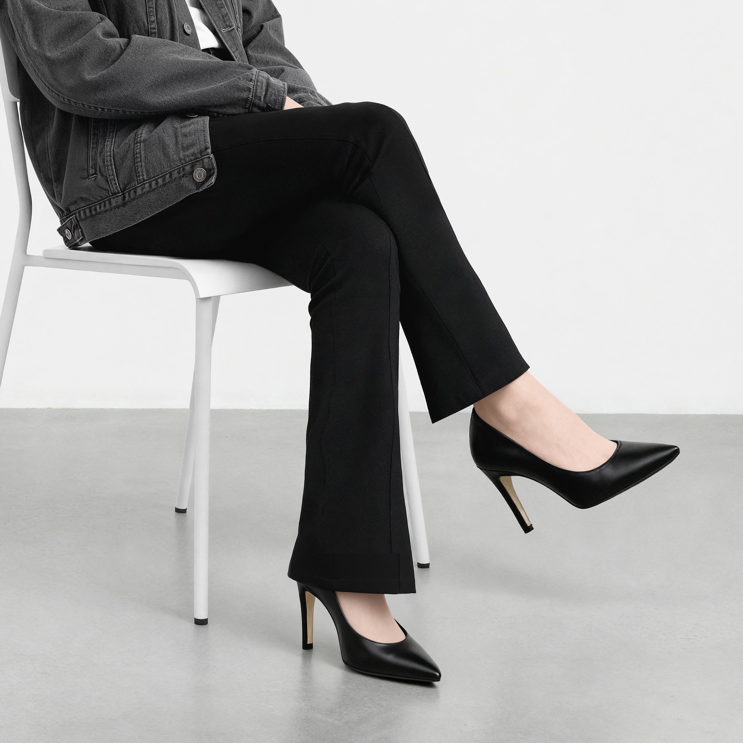 2026SS：iCoN COLORS：ポインテッドトゥ パンプス（C9043）ブラック