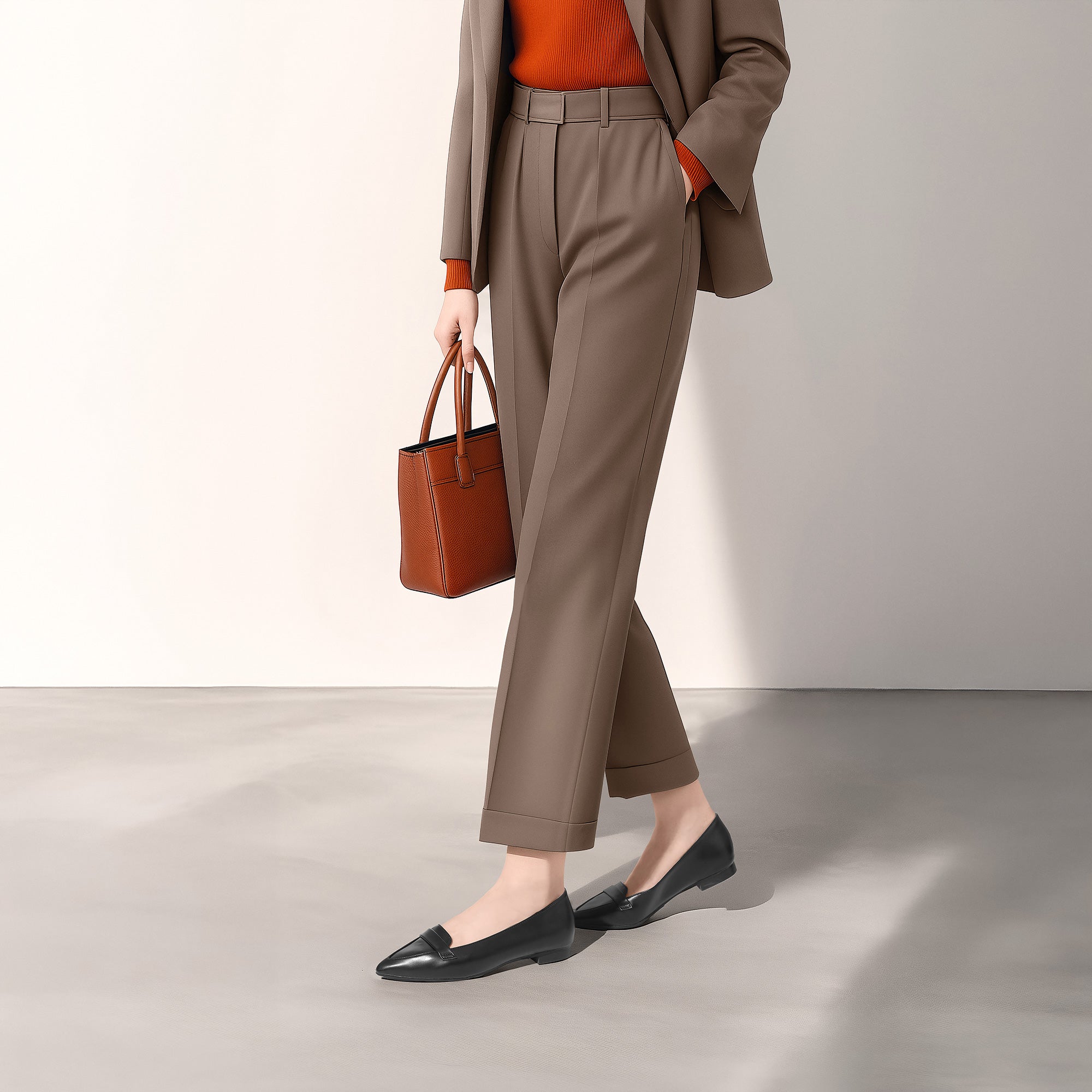 2026SSBI：甲浅ポインテッドトゥ ローファー（124）ブラック – mamian