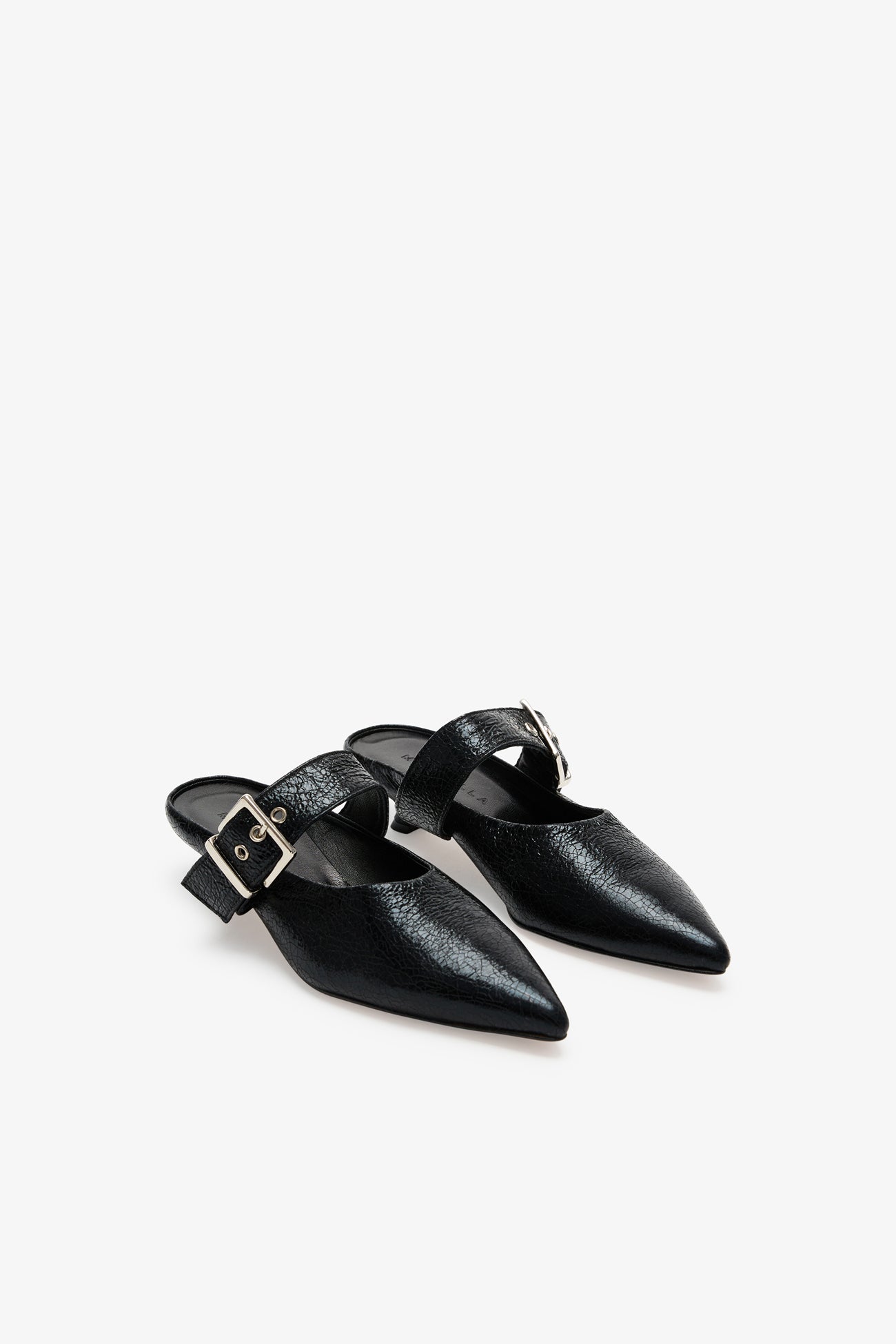 Women's European Leather Heeled Buckle Mules - Jett Buckle Mules
