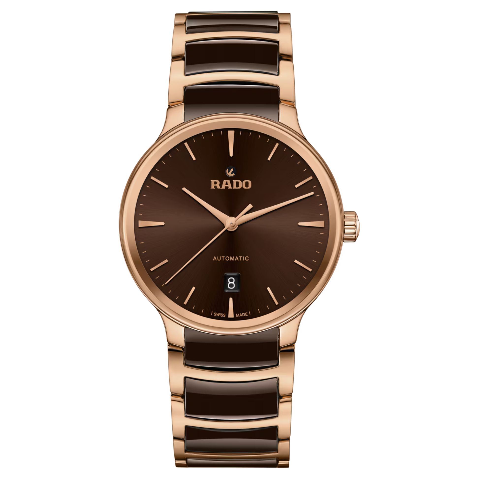 Rado Centrix Automatic Two-Tone Rose-Gold Colored Dial Stainless