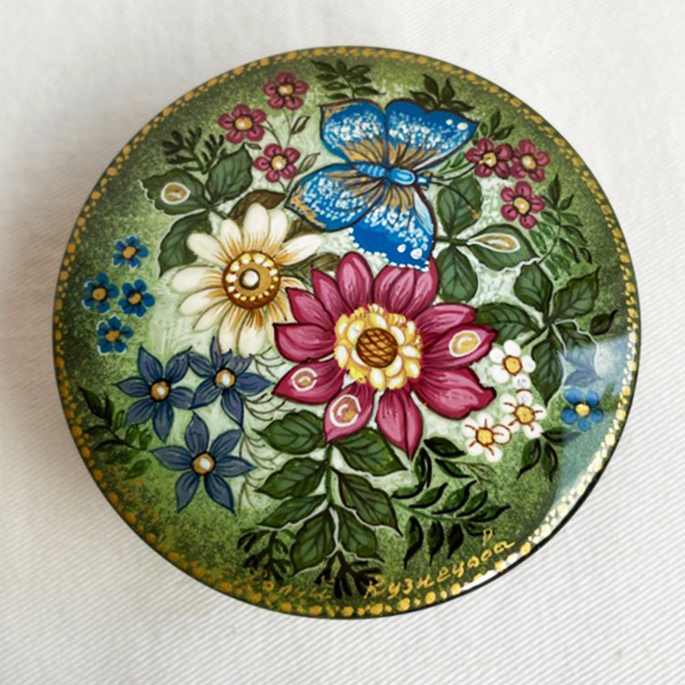 ロシア雑貨店マリンカ / ラッカー塗り細密画小箱