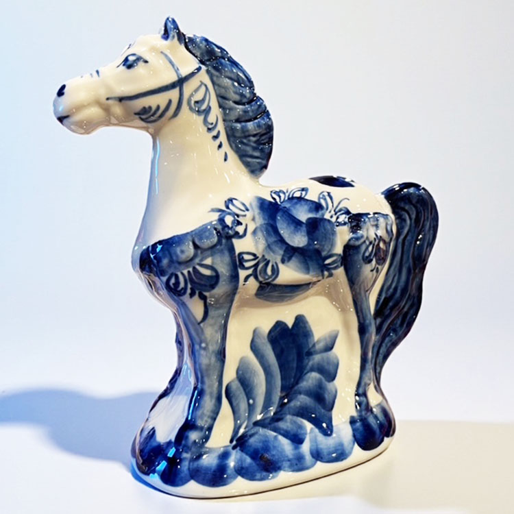 ロシア雑貨店マリンカ / グジェリ陶器 馬小物gz226