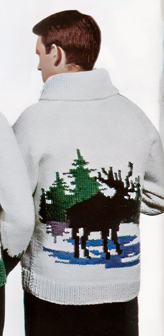 Moose Cardigan Pattern – Mary Maxim