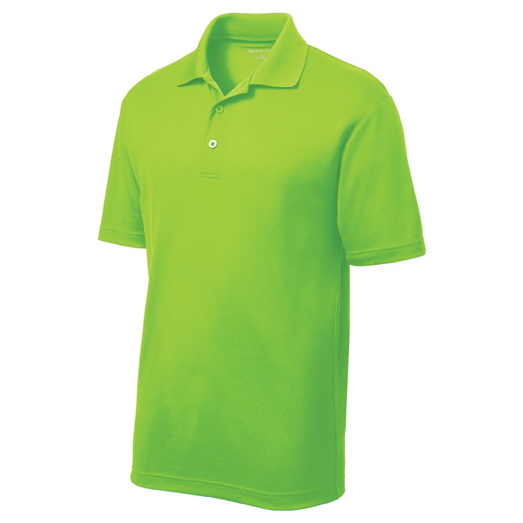 Sport-Tek PosiCharge RacerMesh Neon Green Polo ST640-NGN-LG
