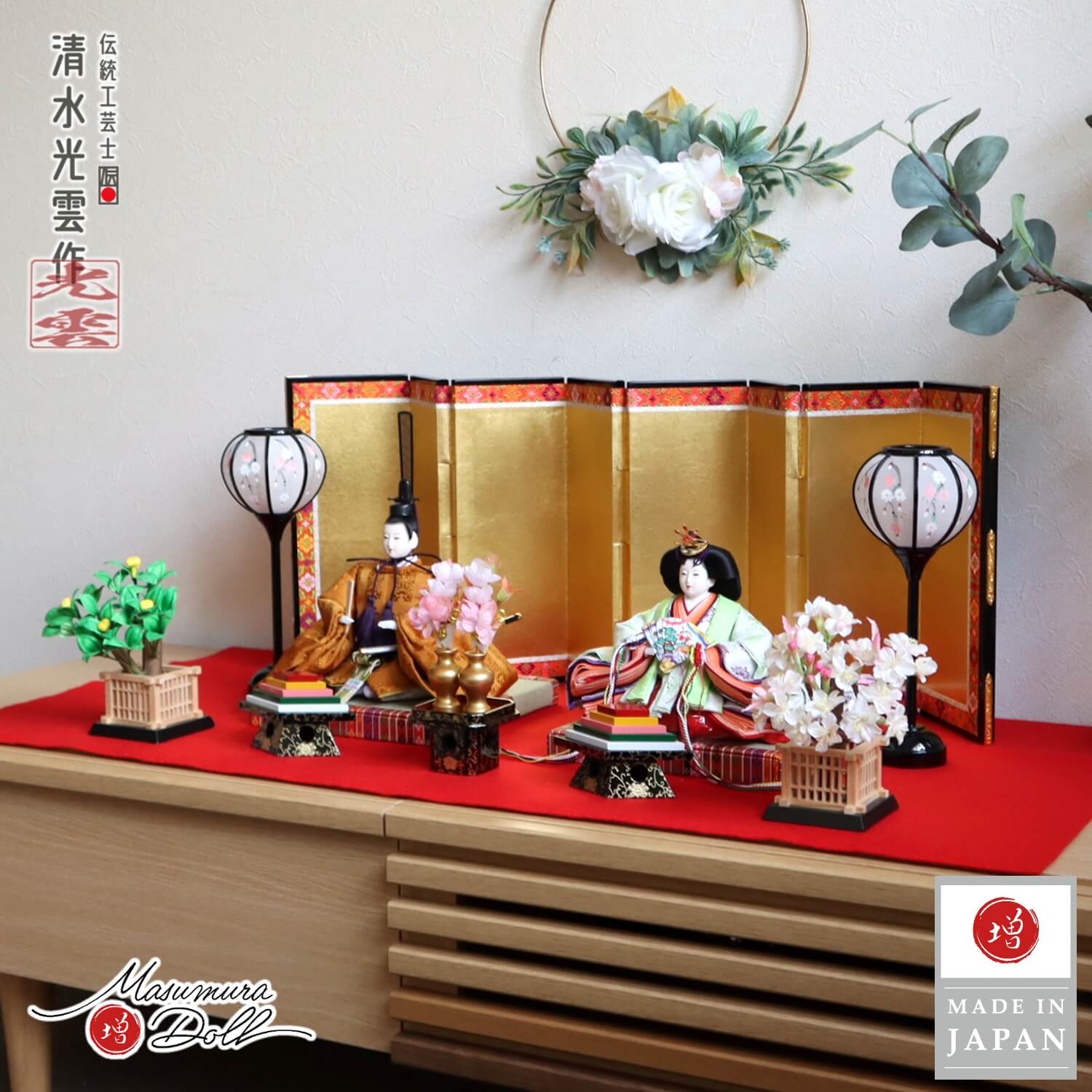 新作 伝統工芸士・清水光雲作 25号 芥子 正絹西陣織即位礼正殿の儀