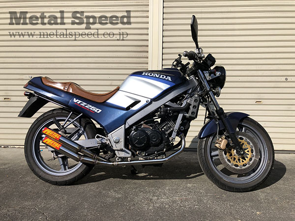 ホンダVTZ250用スーパーショートデュアルマフラー