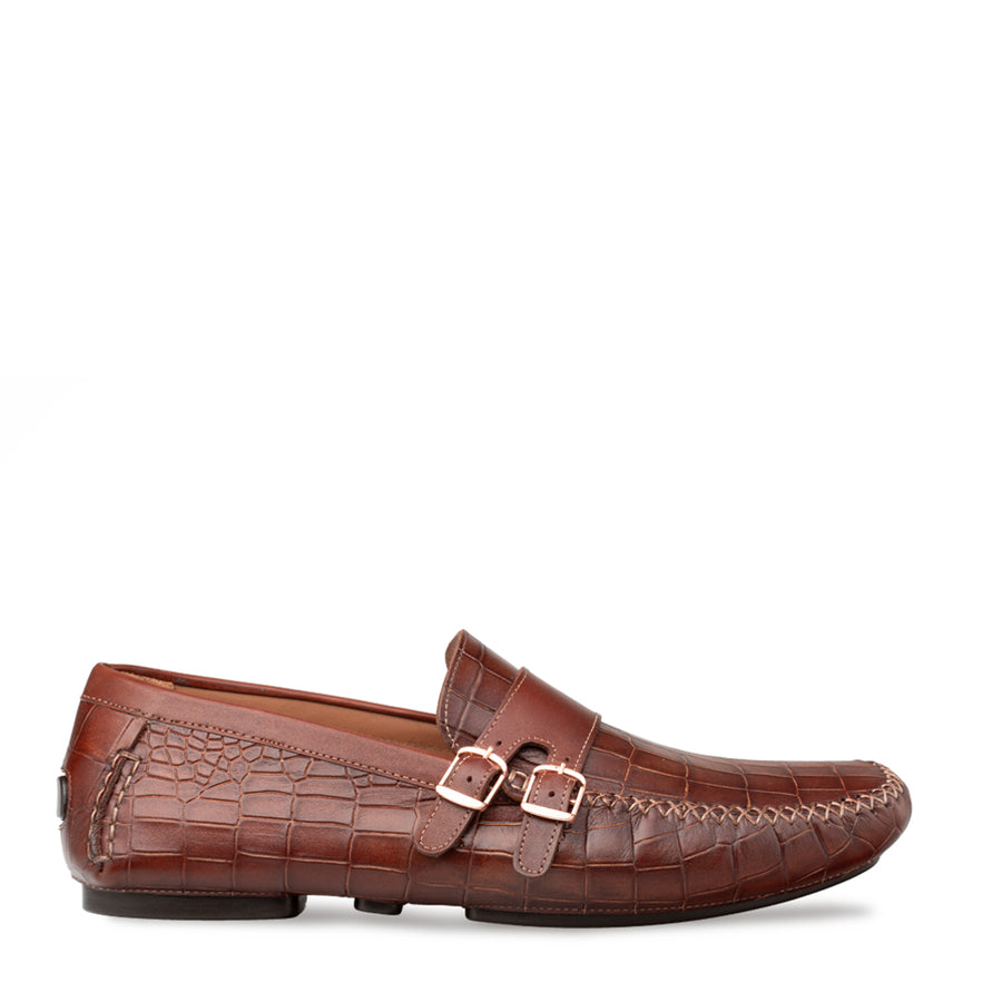 Croc-Embossed Driving Moccasin – Mezlan Warehouse