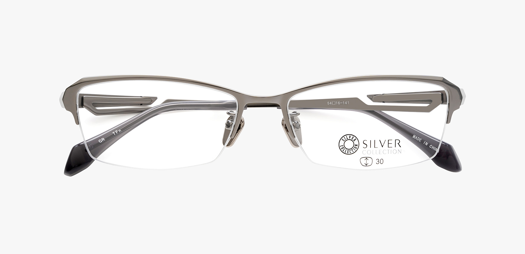 ｼﾙﾊﾞｰｺﾚｸｼｮﾝ SLV-528(54 ｸﾞﾚｰ): メガネフレーム｜眼鏡市場【公式