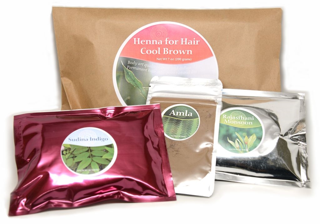 Henna For Hair Cool Brown Kit, Clean Beauty, cool brown color