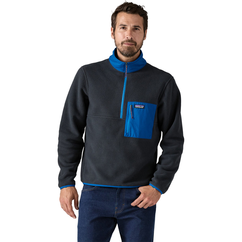 Patagonia Men's Pitch Blue w/Endless Blue Microdini 1/2-Zip Fleece Pul