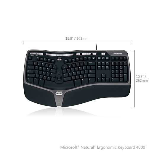 Natural Ergo Keyboard 4000 by Microsoft : ErgoCanada - Detailed