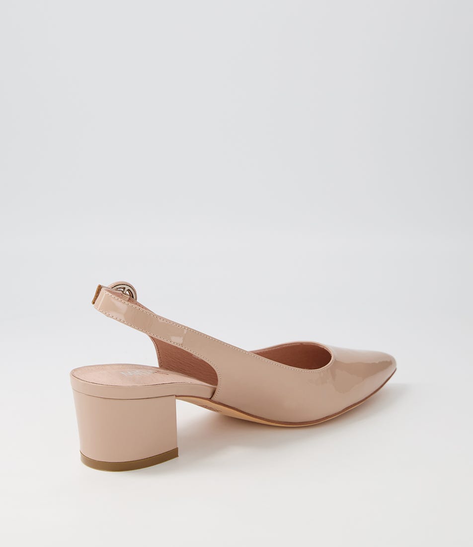 Amali Latte Patent Leather Pump Heels | Shop Online at Midas