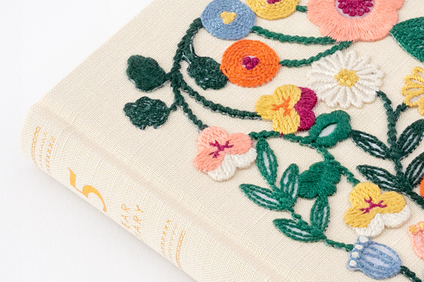 日記｜日記 5年連用 刺繍 花柄 ベージュ(12883006)