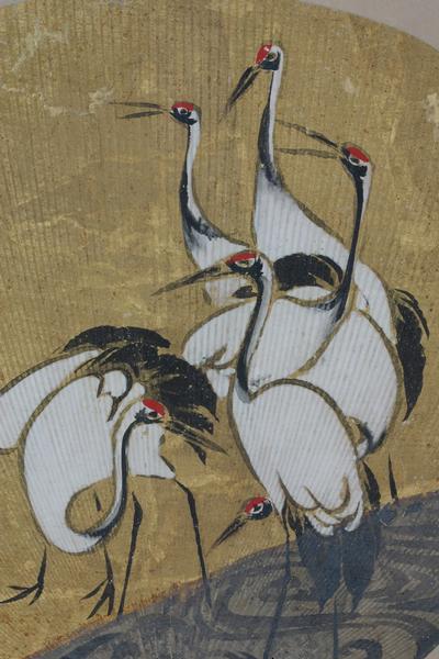 群鶴流水図（尾形光琳筆） - MIHO MUSEUM