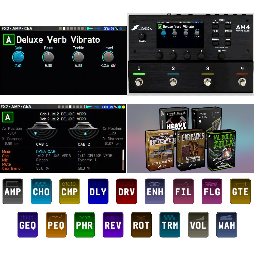 AM4 AMP MODELER モデリング アンプ マルチエフェクター: エフェクター