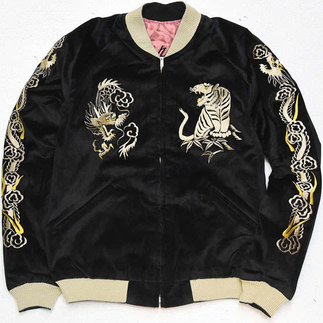 東洋スカジャン【WHITE TIGER×LANDSCAPE】別珍スカ・NO-387/tt14467-119