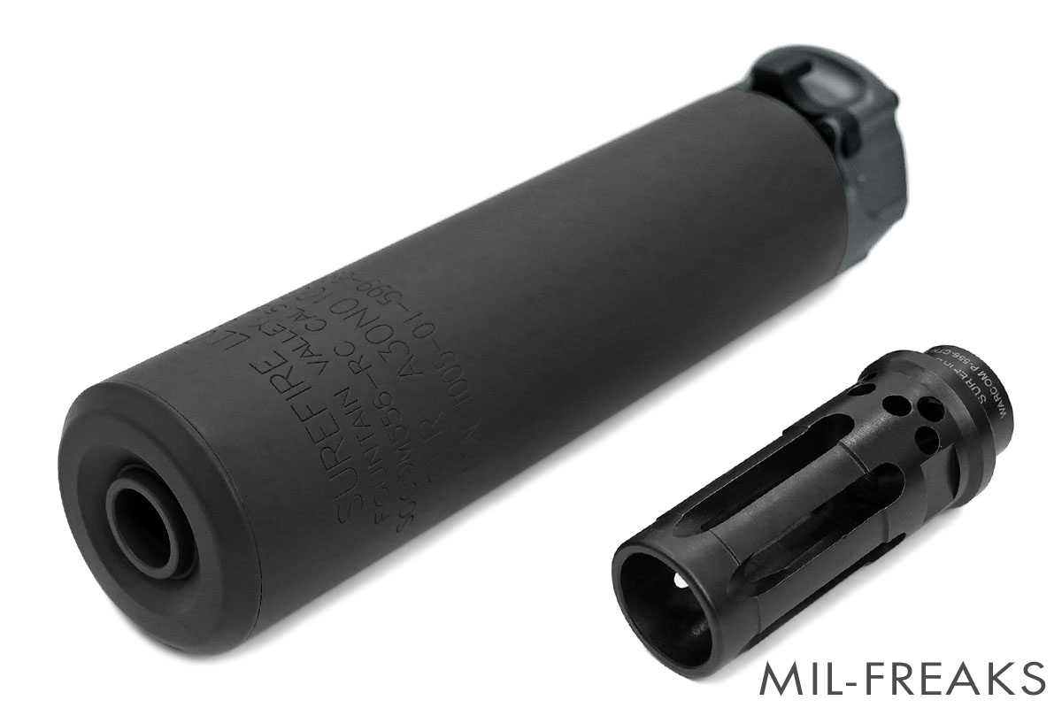 Airsoft Artisan SIGタイプ MCX SRD762Ti QD サプレッサー + 3 Prong