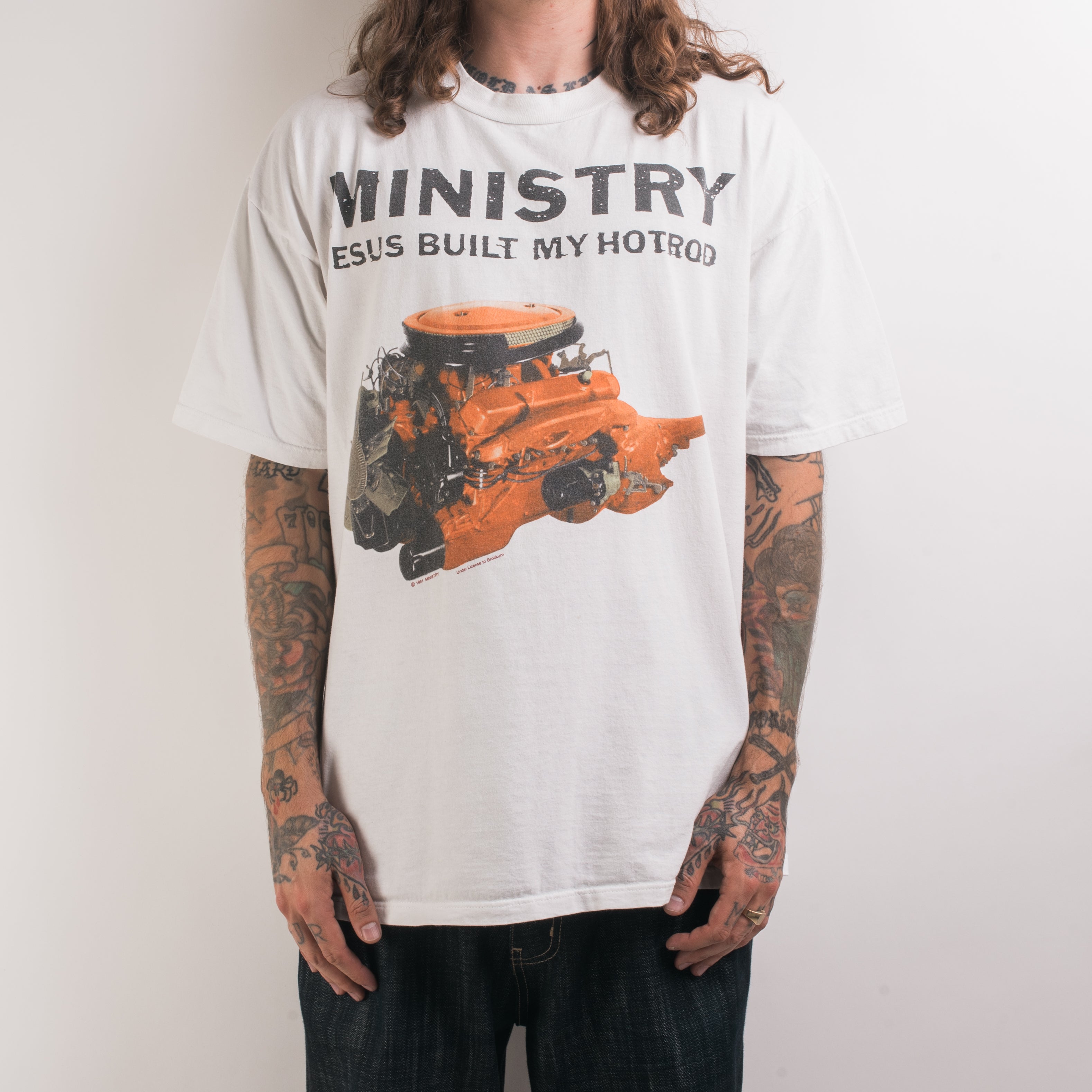 Vintage 1991 Ministry Jesus Built My Hotrod T-Shirt – Mills