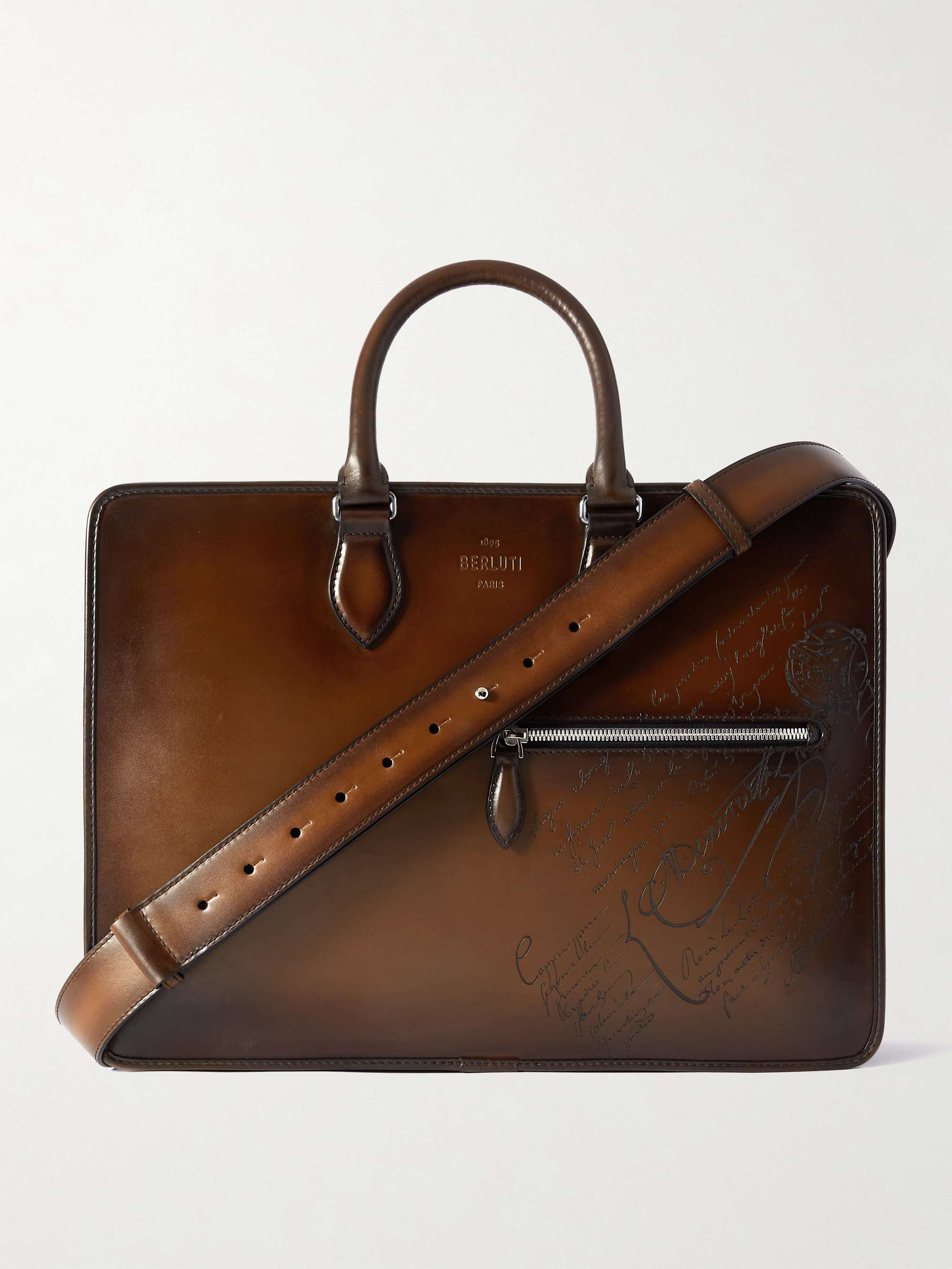 BERLUTI 2 Jour Neo Scritto Venezia Leather Briefcase for Men | MR