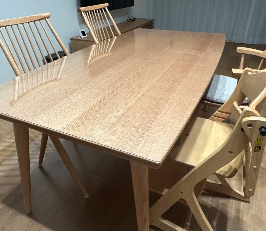 柏木工 シビル CT84K【W1650×D850】に透明マットをオーダーした事例集