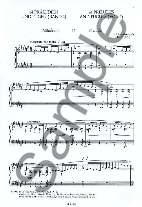 24の前奏曲とフーガ・Op.87・Vol.2（ドミートリイ・ショスタコーヴィチ