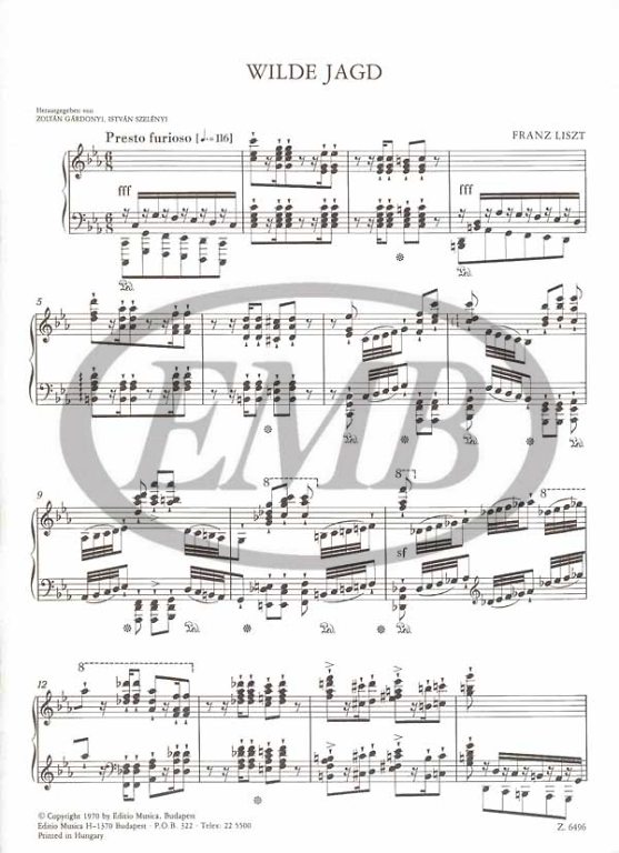 超絶技巧練習曲・第8番「荒野の狩」（フランツ・リスト）（ピアノ