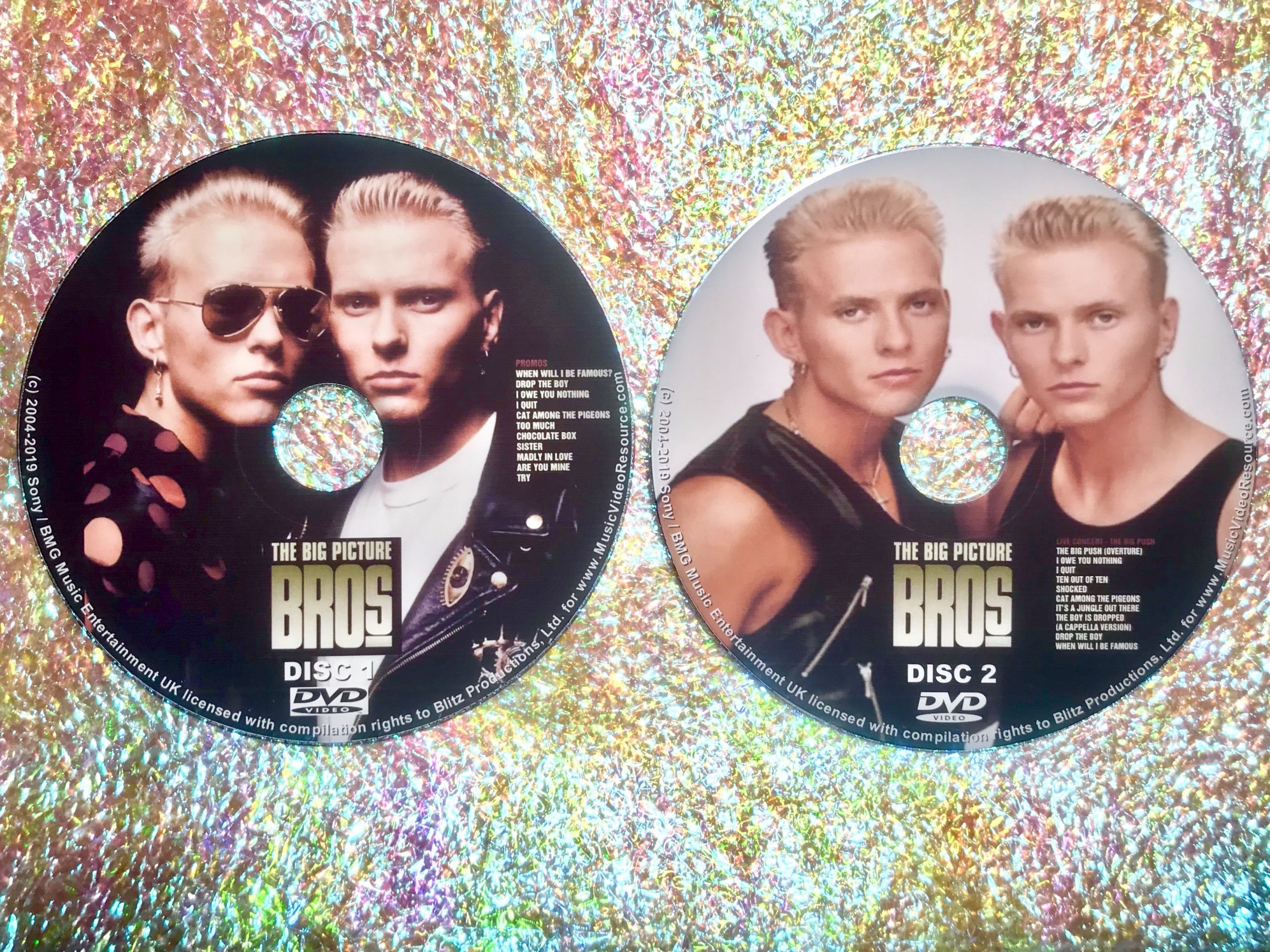 BROS THE BIG PICTURE DVD Music Video Collection & Live Concert 2