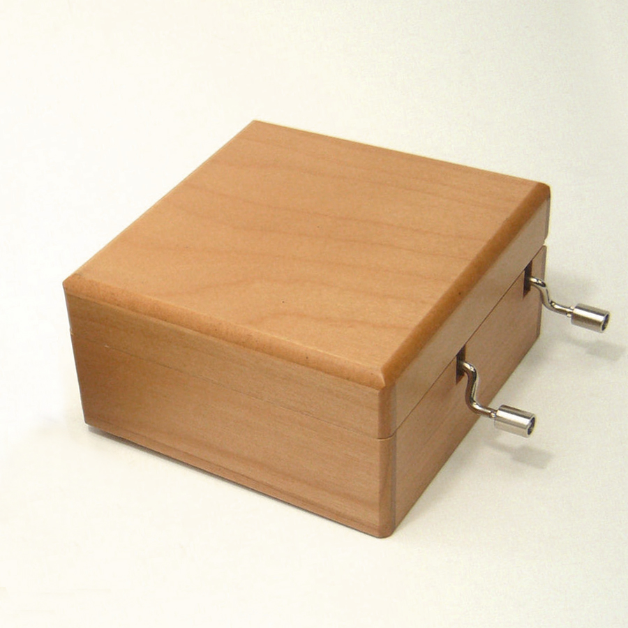 18弁手回し】2曲入り鏡付き手回し（ブラウン） オルゴール ｜株式会社