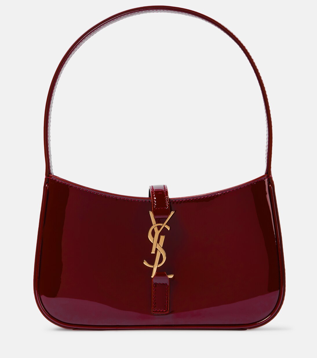 Le 5 à 7 Mini patent leather shoulder bag in red - Saint Laurent