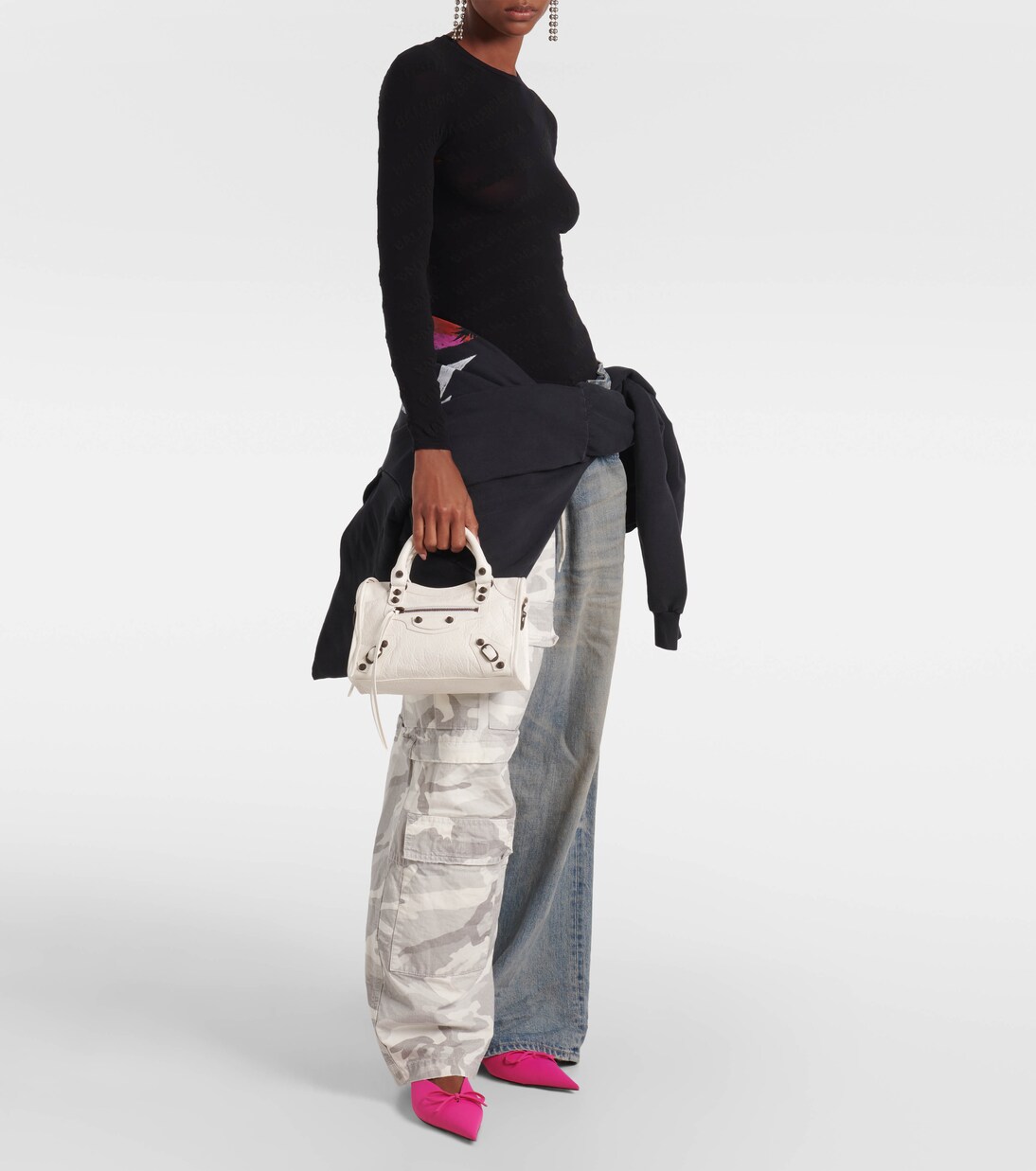 Le City Mini leather tote bag in white - Balenciaga | Mytheresa