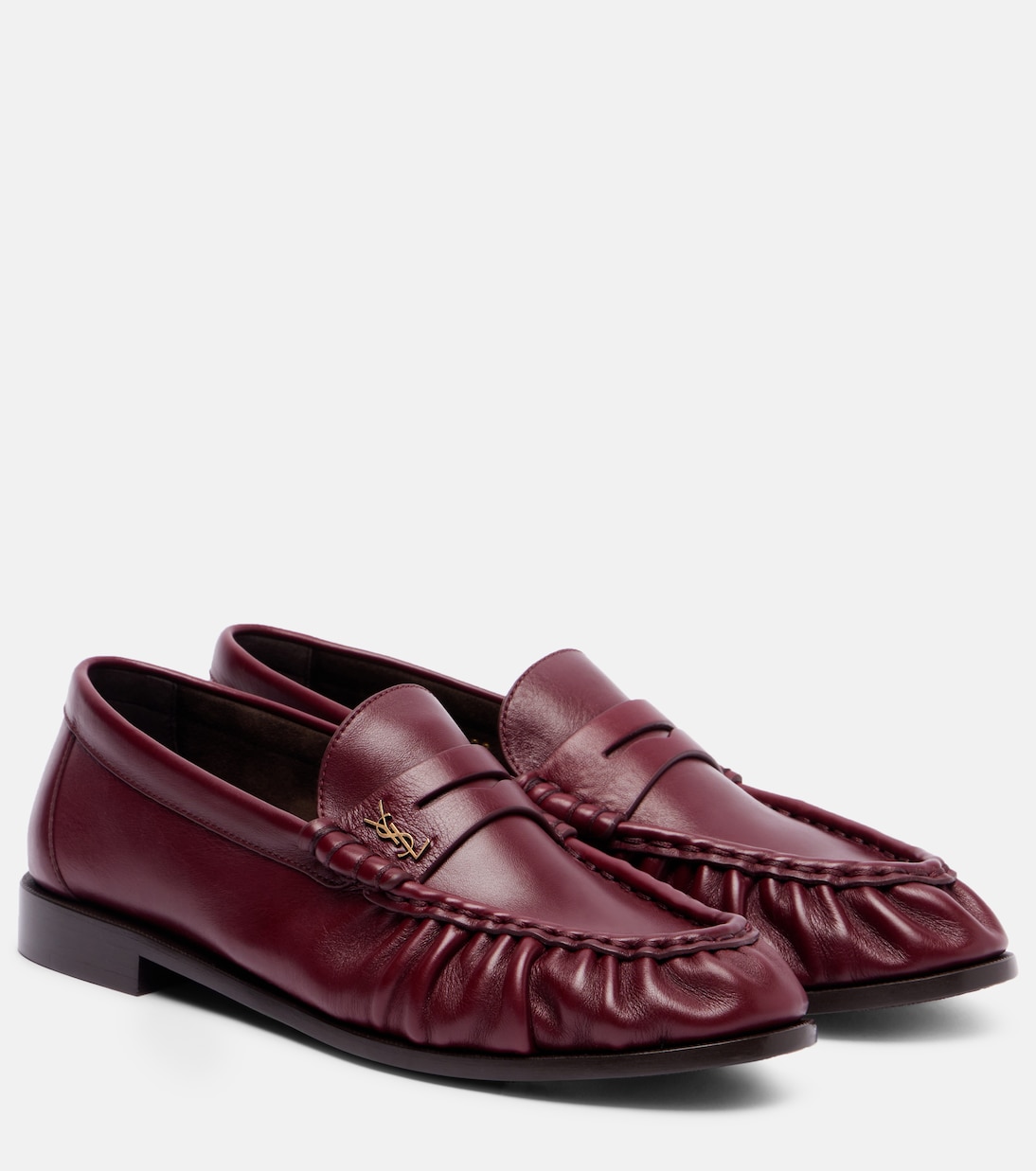 Le Loafer Cassandre leather penny loafers in burgundy - Saint
