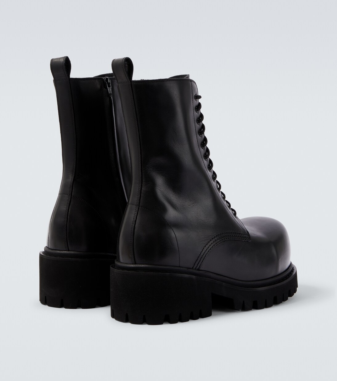 Stomper leather boots in black - Balenciaga | Mytheresa