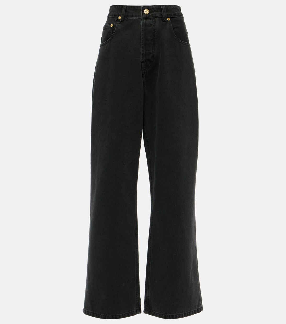 Le de-Nîmes Large wide-leg jeans in black - Jacquemus | Mytheresa